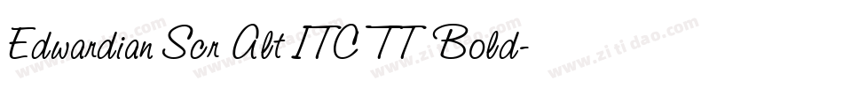 Edwardian Scr Alt ITC TT Bold字体转换